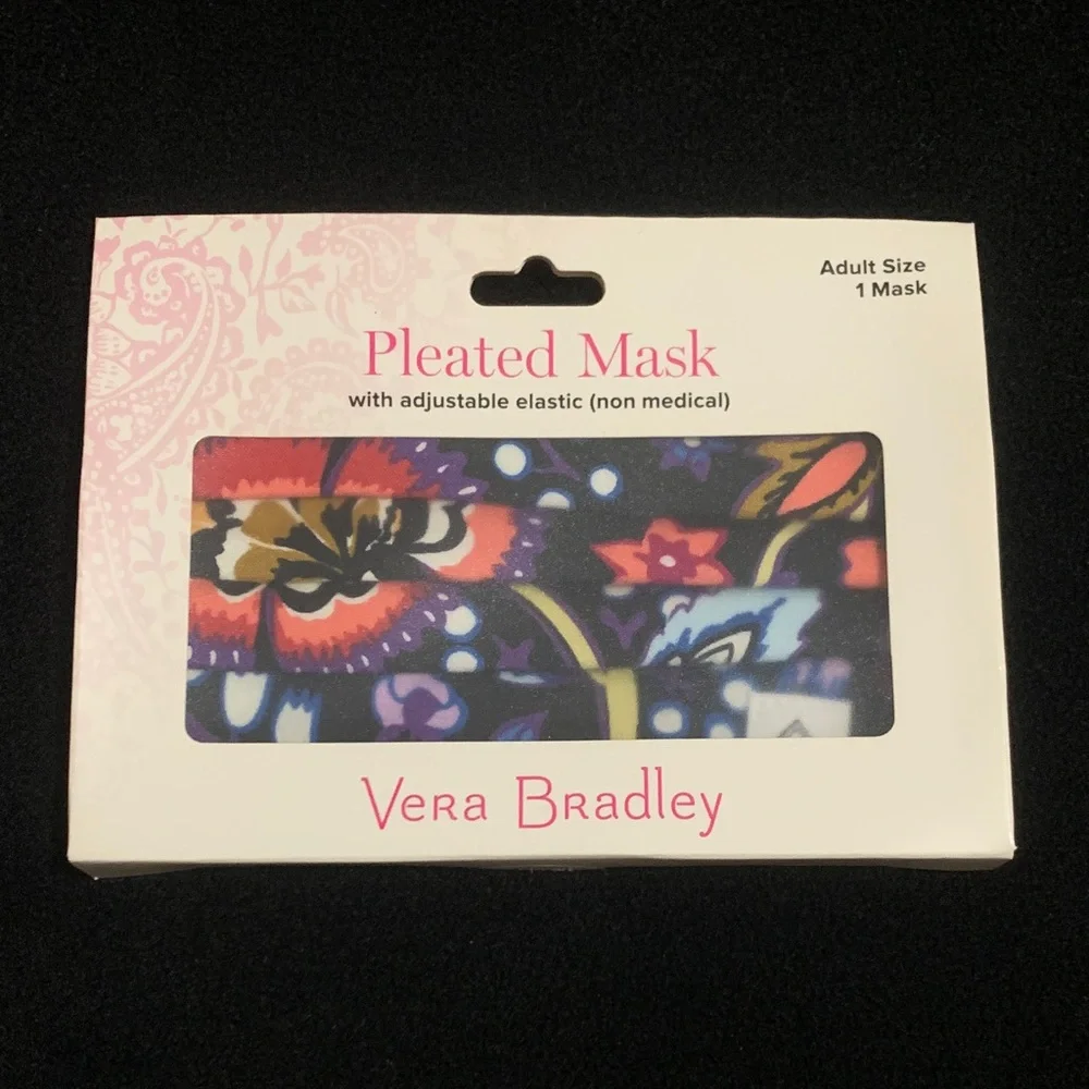 Vera Bradley Pleated Face Mask Non Medical Adjustable Foxwoods New